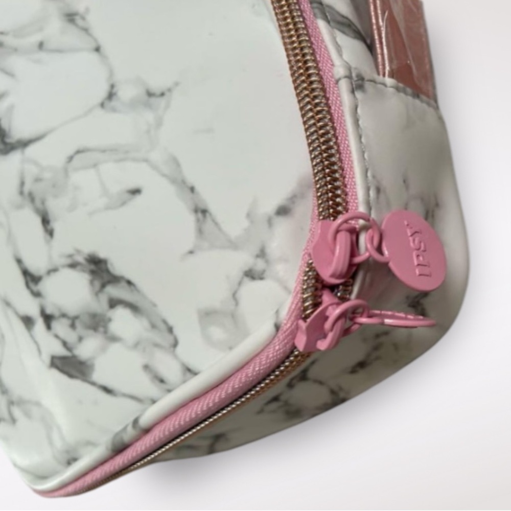 IPSY Marble Makeup Case white and pink NEW. - Picture 3 of 11